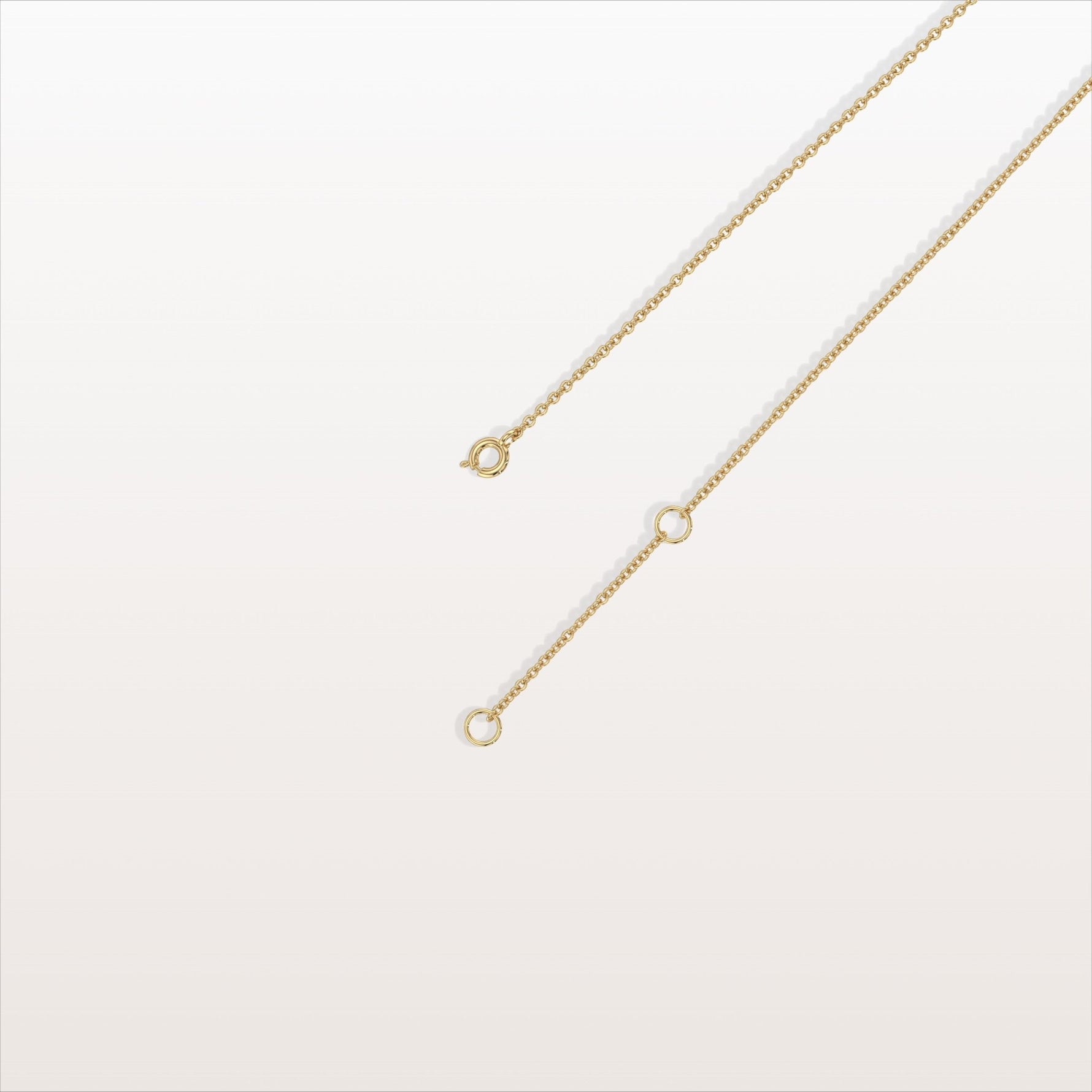 Lab Grown Diamond Clover Station Necklace In 14K Solid Gold/Platinum - Necklaces