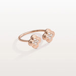 Lab Grown Diamond Clover Ring In 14K Gold/Platinum - Rings