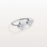 Lab Grown Diamond Clover Ring In 14K Gold/Platinum - Rings