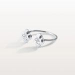 Lab Grown Diamond Clover Ring In 14K Gold/Platinum - Rings