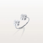 Lab Grown Diamond Clover Ring In 14K Gold/Platinum - Rings