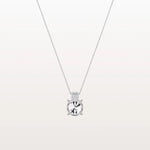 2CT Round Lab Grown Diamond Necklace in 14K Gold/Platinum - Necklaces