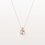 2CT Round Lab Grown Diamond Necklace in 14K Gold/Platinum - Necklaces