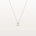 0.5CT Round Lab Grown Diamond Necklace in 14K Gold/Platinum - Necklaces