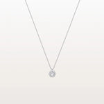 Hexagon Bezel Lab Grown Diamond Necklace in 14K Solid Gold/Platinum - Necklaces