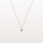 Hexagon Bezel Lab Grown Diamond Necklace in 14K Solid Gold/Platinum - Necklaces