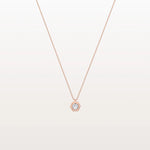 Hexagon Bezel Lab Grown Diamond Necklace in 14K Solid Gold/Platinum - Necklaces