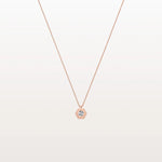Hexagon Bezel Lab Grown Diamond Necklace in 14K Solid Gold/Platinum - Necklaces