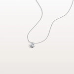 Hexagon Bezel Lab Grown Diamond Necklace in 14K Solid Gold/Platinum - Necklaces