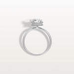Hidden Halo 1CT Round Lab Diamond Ring With Basket Setting - Rings