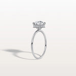 Hidden Halo 1CT Round Lab Diamond Ring With Basket Setting - Rings