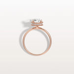 Hidden Halo 1CT Round Lab Diamond Ring With Basket Setting - Rings
