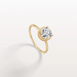 Hidden Halo 1CT Round Lab Diamond Ring With Basket Setting - Rings