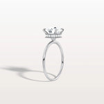 Hidden Halo 2CT Round Lab Diamond Ring With Basket Setting - Rings