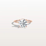 Hidden Halo 2CT Round Lab Diamond Ring With Basket Setting - Rings