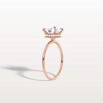 Hidden Halo 2CT Round Lab Diamond Ring With Basket Setting - Rings