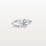 Hidden Halo 2CT Round Lab Diamond Ring With Basket Setting - Rings