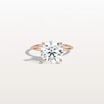 Hidden Halo 3CT Round Lab Diamond Ring With Basket Setting - Rings