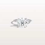 Hidden Halo 3CT Round Lab Diamond Ring With Basket Setting - Rings