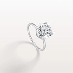 Hidden Halo 3CT Round Lab Diamond Ring With Basket Setting - Rings