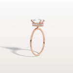 Hidden Halo 1CT Pear Lab Diamond Ring with Basket Setting - Rings