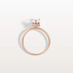 Hidden Halo 1CT Pear Lab Diamond Ring with Basket Setting - Rings
