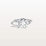 3CT Round Lab Grown Diamond Ring In 14K Gold - Rings