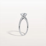 1CT Lab Diamond Pave Hidden Halo Ring - Cathedral Ring - Rings