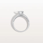 1CT Lab Diamond Pave Hidden Halo Ring - Cathedral Ring - Rings