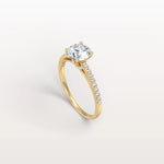 1CT Lab Diamond Pave Hidden Halo Ring - Cathedral Ring - Rings
