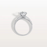 2CT Lab Diamond Pave Hidden Halo Ring - Cathedral Ring - Rings