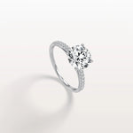 2CT Lab Diamond Pave Hidden Halo Ring - Cathedral Ring - Rings
