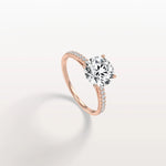 2CT Lab Diamond Pave Hidden Halo Ring - Cathedral Ring - Rings