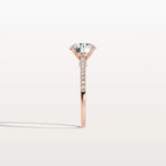 2CT Lab Diamond Pave Hidden Halo Ring - Cathedral Ring - Rings
