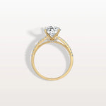2CT Lab Diamond Pave Hidden Halo Ring - Cathedral Ring - Rings