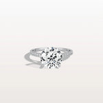 3CT Lab Diamond Pave Hidden Halo Ring - Cathedral Ring - Rings