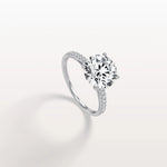 3CT Lab Diamond Pave Hidden Halo Ring - Cathedral Ring - Rings