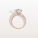3CT Lab Diamond Pave Hidden Halo Ring - Cathedral Ring - Rings