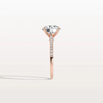 3CT Lab Diamond Pave Hidden Halo Ring - Cathedral Ring - Rings