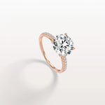 3CT Lab Diamond Pave Hidden Halo Ring - Cathedral Ring - Rings