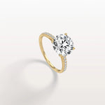 3CT Lab Diamond Pave Hidden Halo Ring - Cathedral Ring - Rings