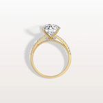 3CT Lab Diamond Pave Hidden Halo Ring - Cathedral Ring - Rings