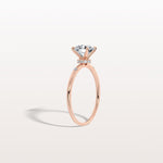 1CT Hidden Halo Lab Diamond Engagement Ring with Side Accents - Rings