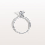 1CT Hidden Halo Lab Diamond Engagement Ring with Side Accents - Rings