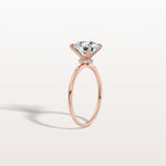2CT Hidden Halo Lab Diamond Engagement Ring With Side Accents - Rings