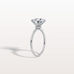 2CT Hidden Halo Lab Diamond Engagement Ring With Side Accents - Rings