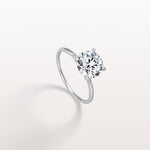 2CT Hidden Halo Lab Diamond Engagement Ring With Side Accents - Rings