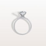 2CT Hidden Halo Lab Diamond Engagement Ring With Side Accents - Rings