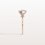 3CT Hidden Halo Lab Diamond Engagement Ring with Side Accents - Rings