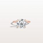 3CT Hidden Halo Lab Diamond Engagement Ring with Side Accents - Rings